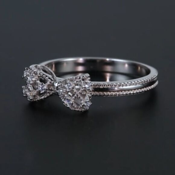 Sterling Silver Promise Love Knot Ring - Picture 3 of 6